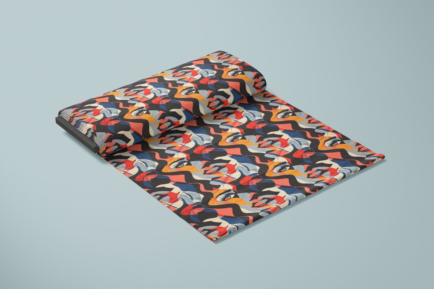 Interior fabric trends featuring bold patterned upholstery fabrics and natural textures