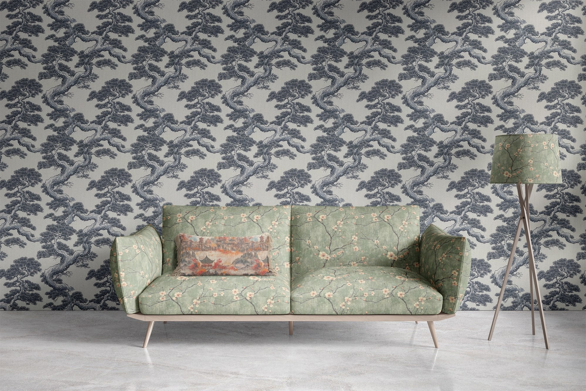 Saint and Poet velvet and linen upholstery fabrics styled together to show texture and tone contrast
