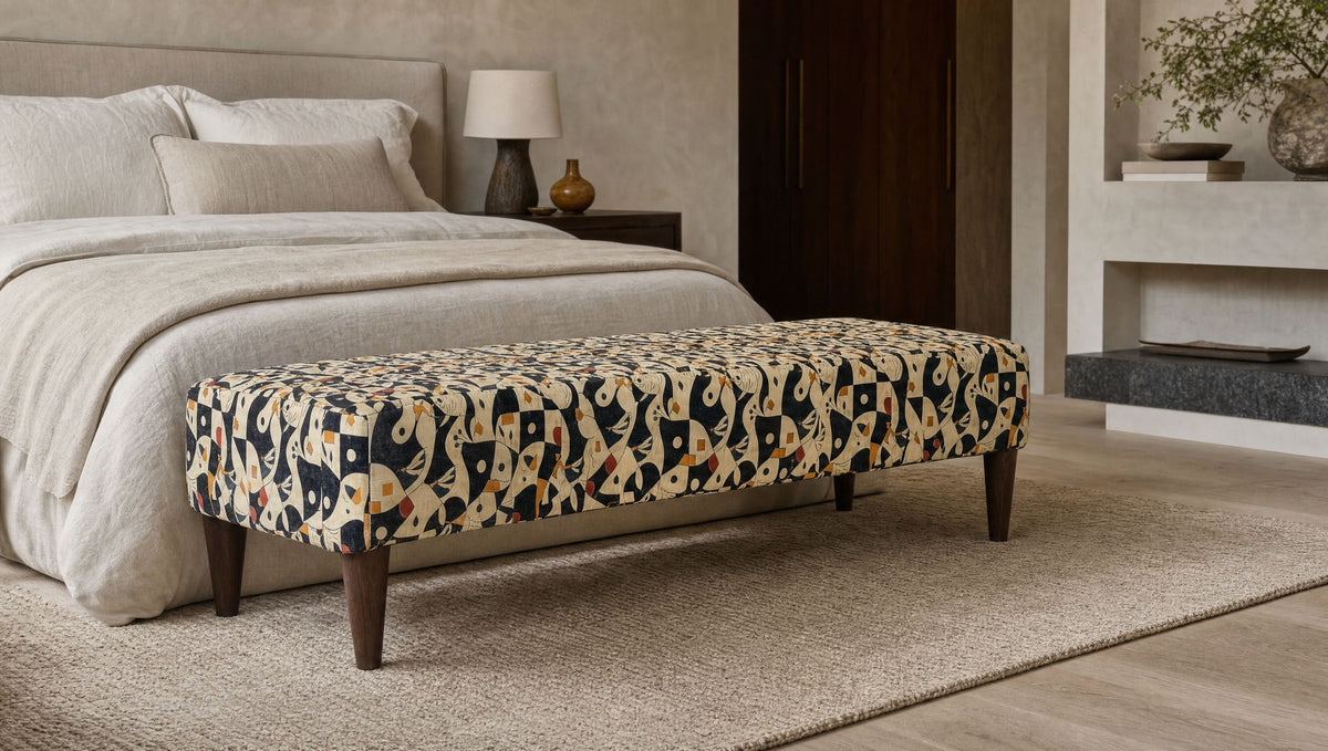 Abstract Crib5 velvet upholstery fabric collection in bold modern multicolour designs