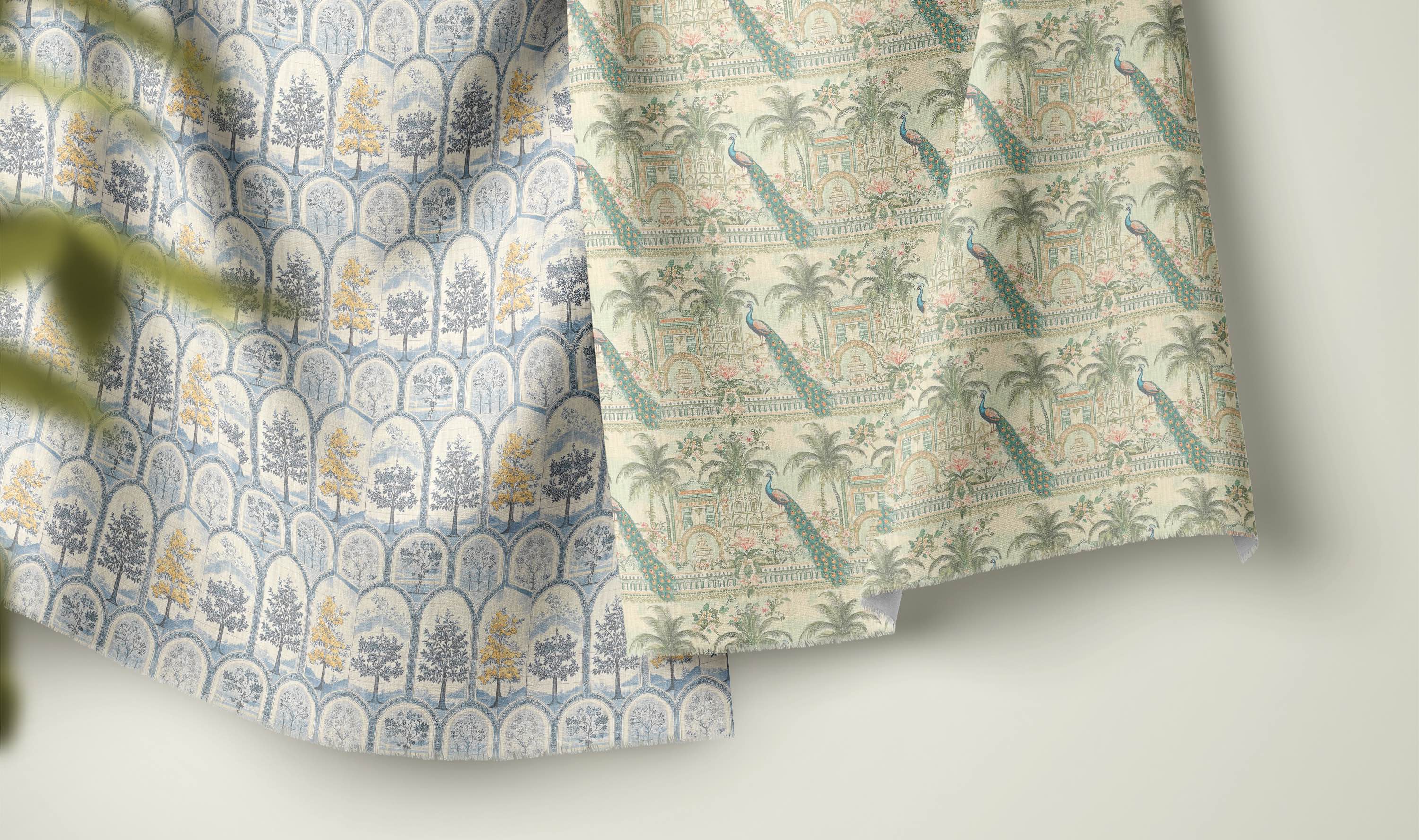 Agra Linen Curtain Fabric Collection