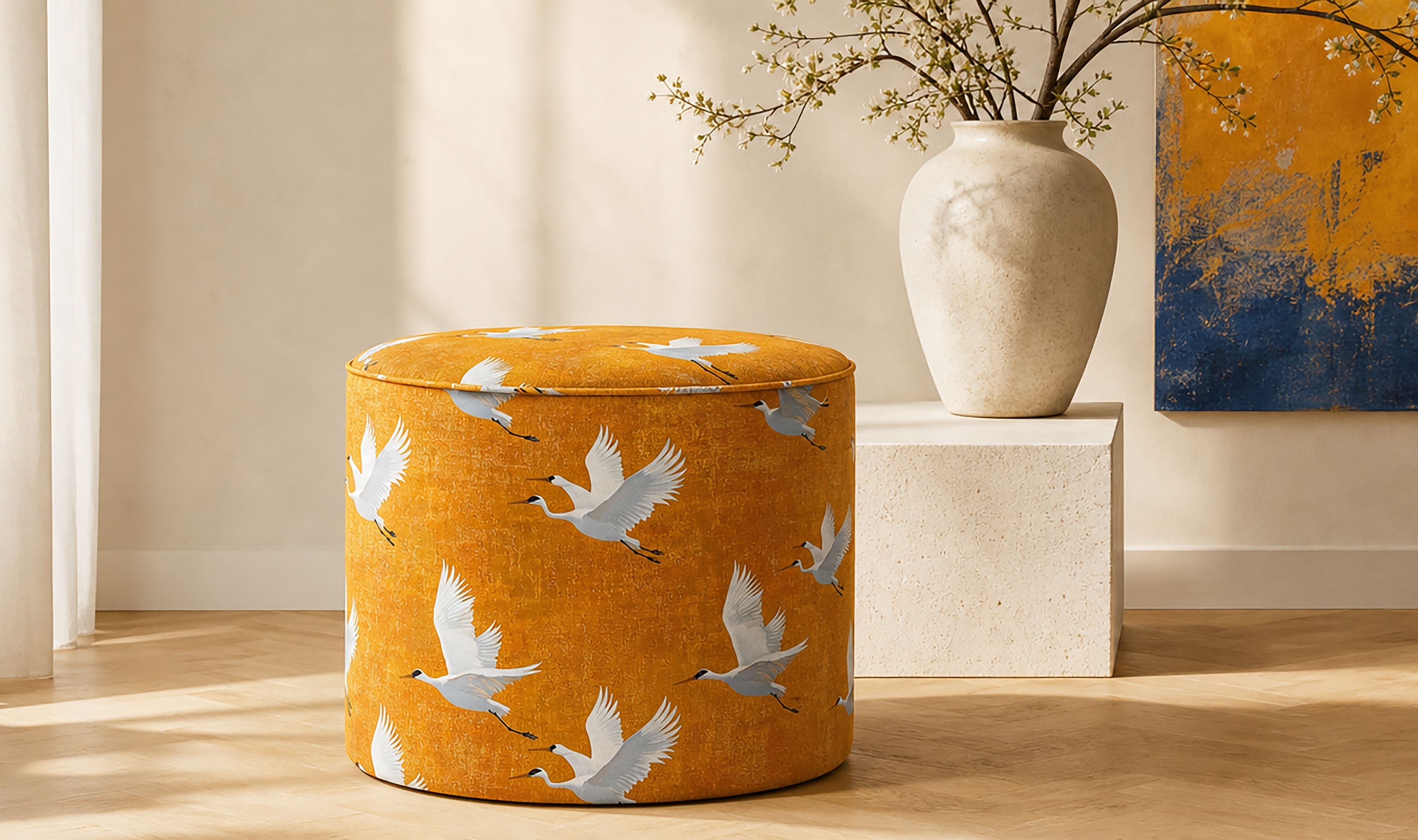 Crib 5 FR upholstery fabric collection featuring patterned Saint & Poet fire rated velvet designs
