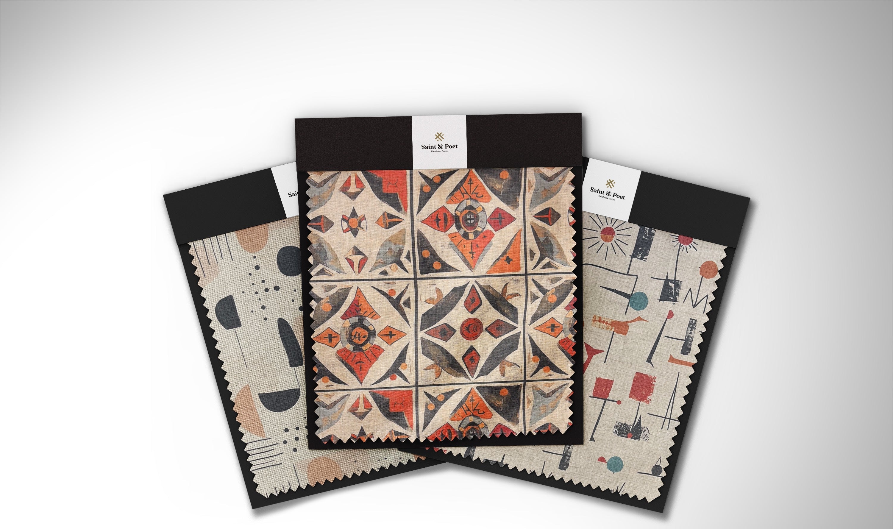 Luxury beige fabric for sofas and chairs, AI-designed and UK-made