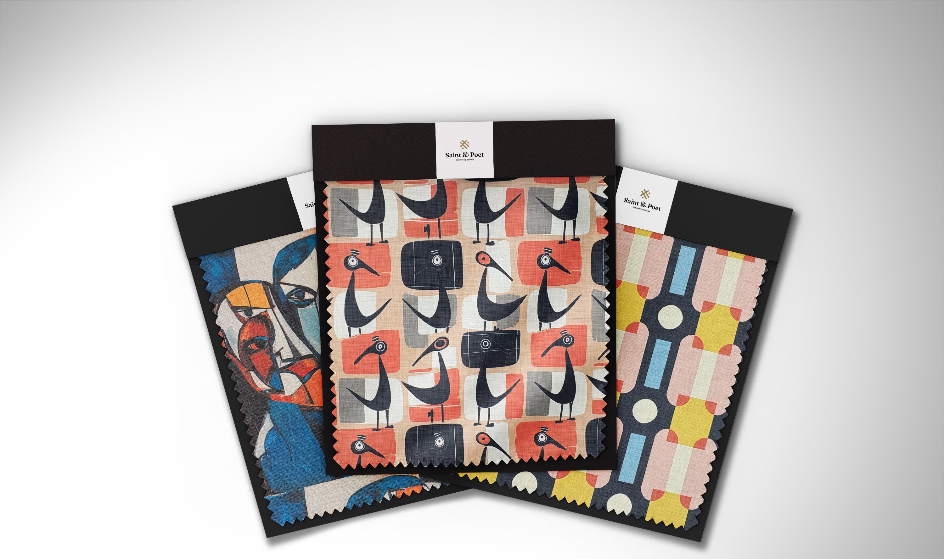 Best-selling luxury upholstery fabric with bold artistic designs – Saint & Poet