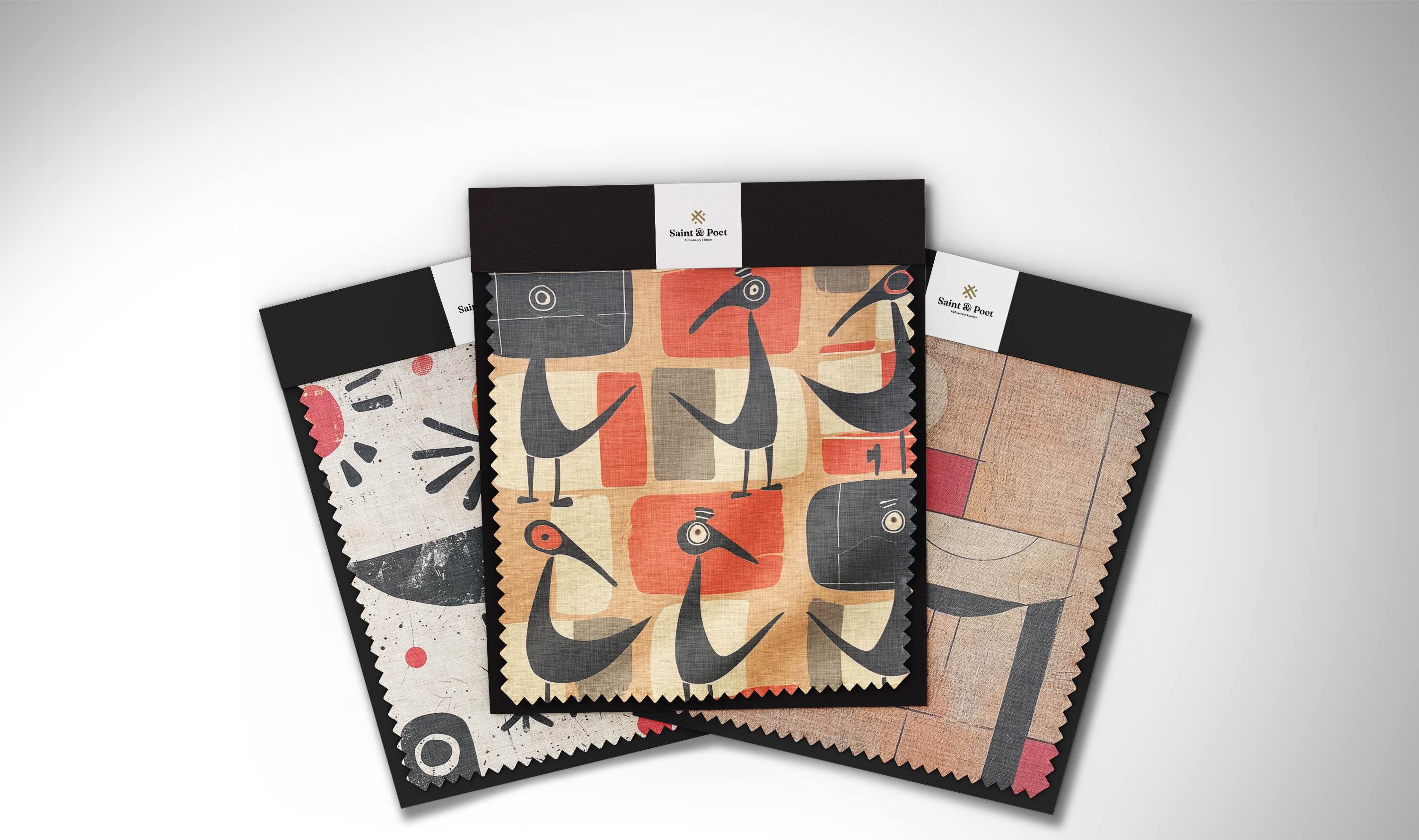 Bird-themed upholstery fabric with elegant nature-inspired prints – Saint & Poet