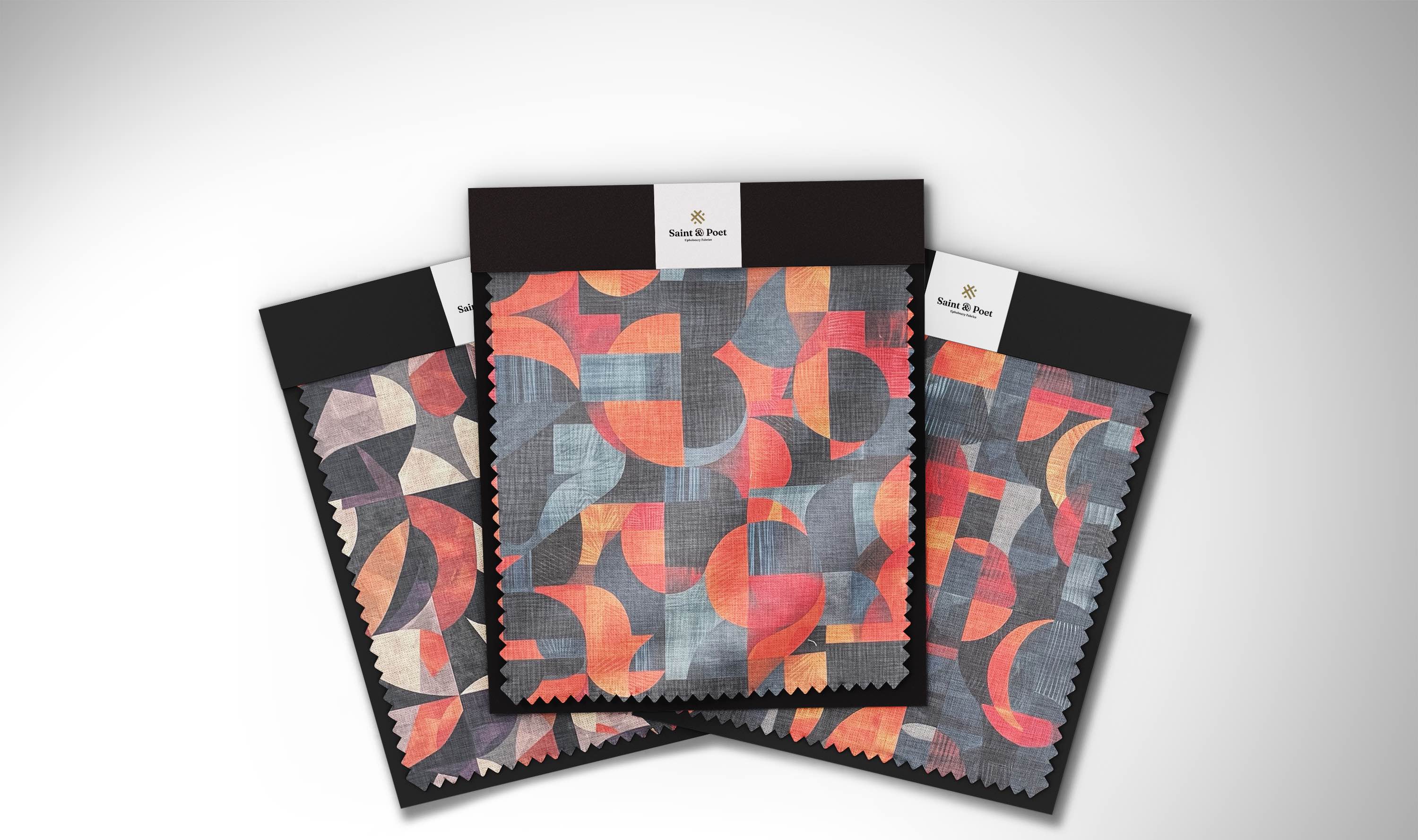 Abstract upholstery fabric with fluid, expressive brushstrokes – Saint & Poet