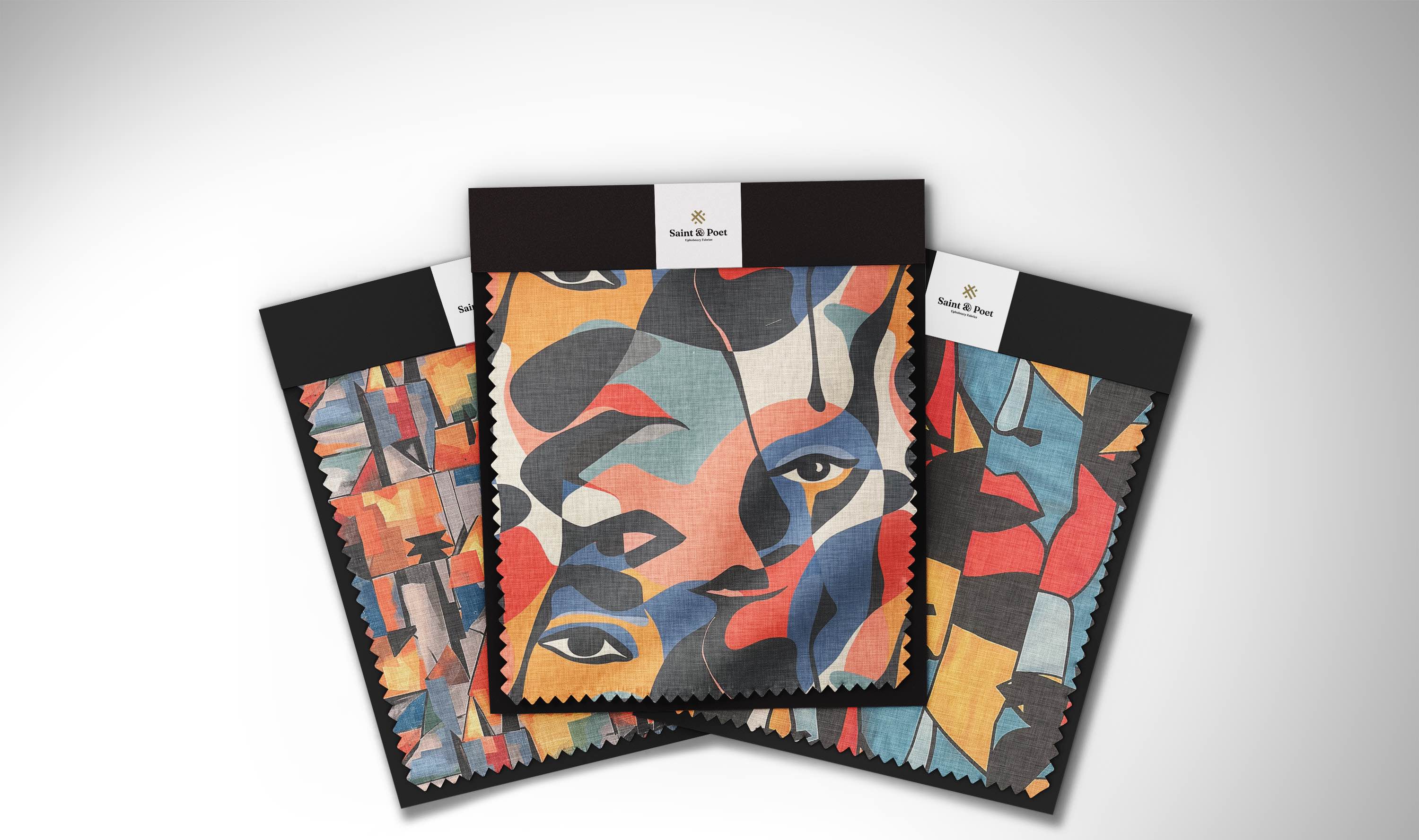 Luxury sculpture upholstery fabric with bold abstract patterns – Saint & Poet