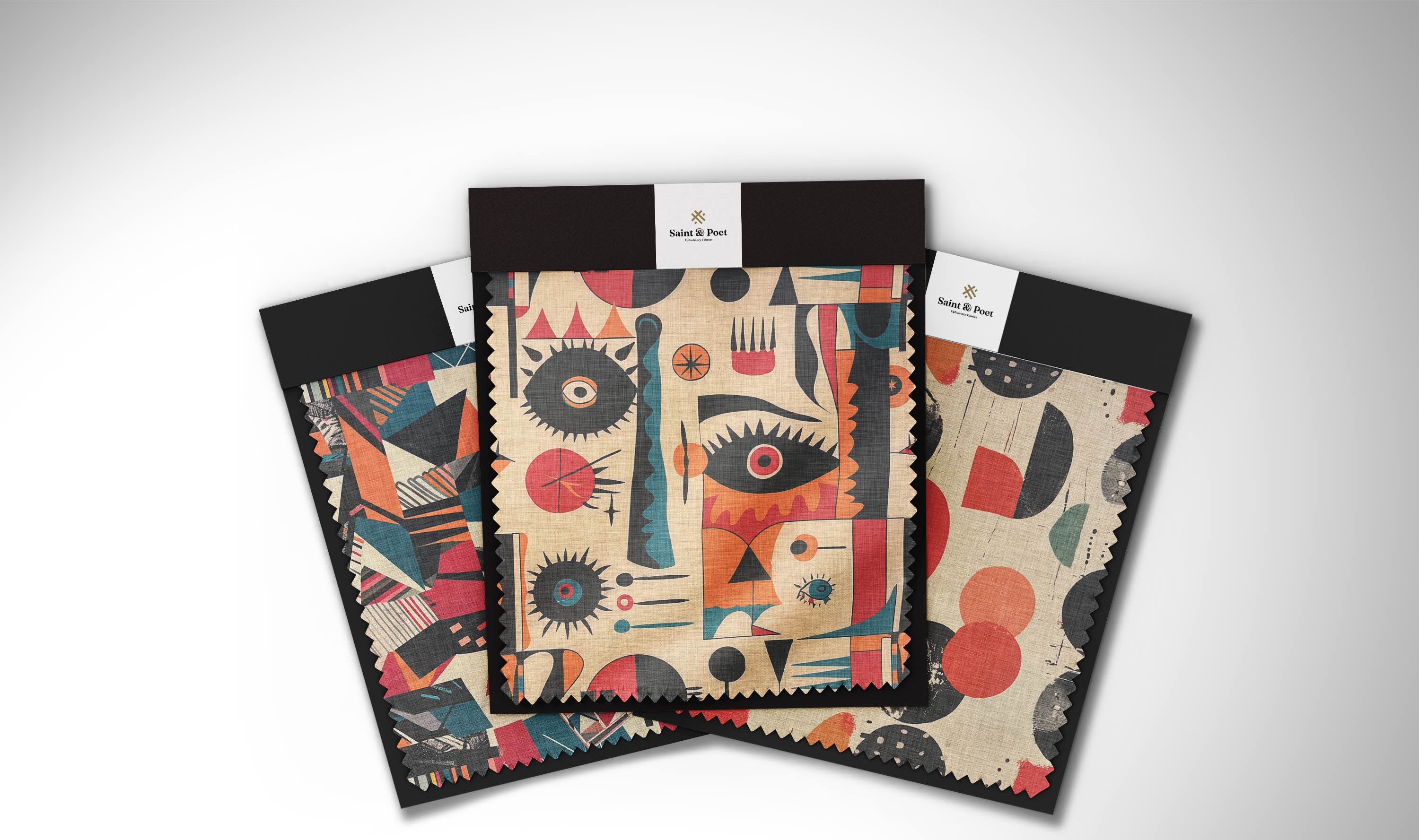 Luxury tribute upholstery fabric with artistic heritage-inspired patterns