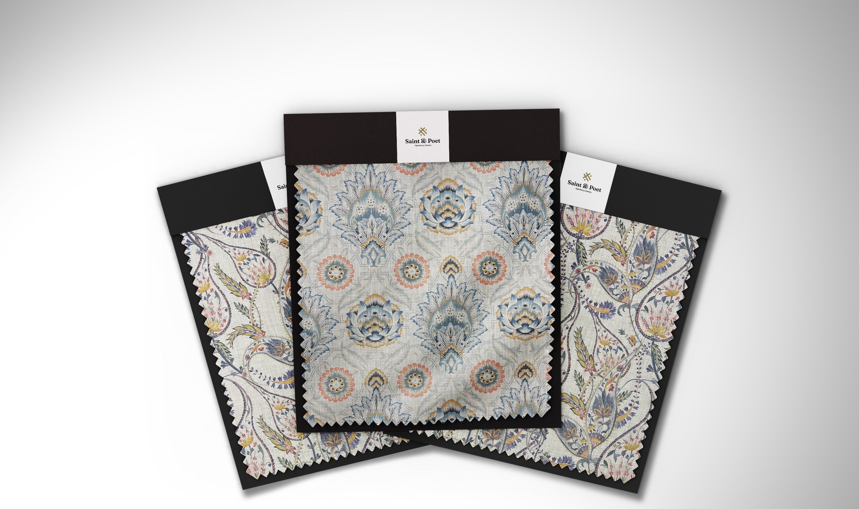 Luxury white upholstery fabric in soft ivory tones – Saint & Poet