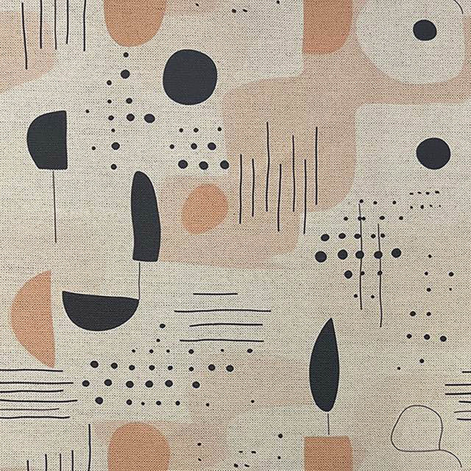 Abstract No.1 Upholstery Fabric – Neutral geometric design