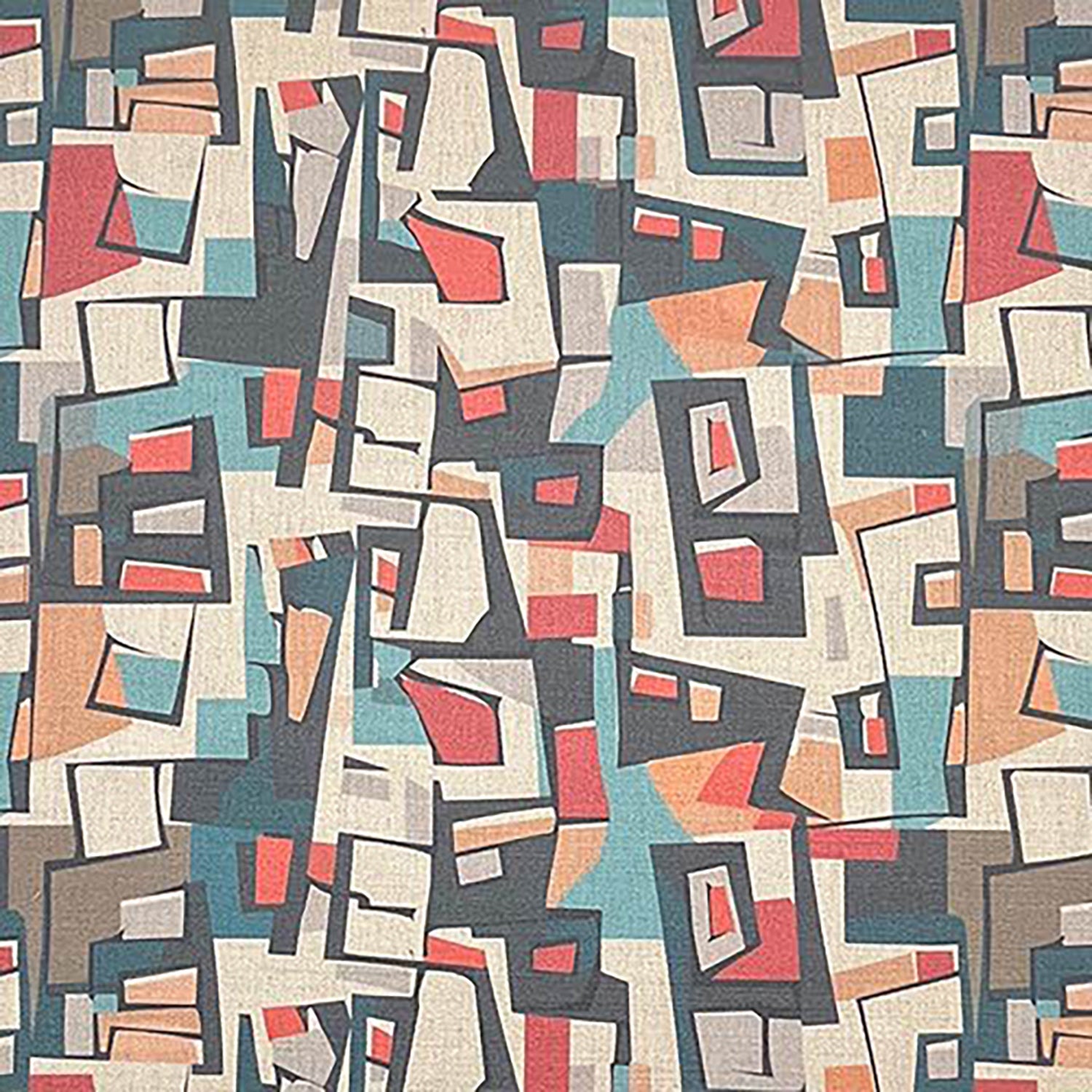 collage-no-3-upholstery-fabric-with-mid-century-geometric-block-design-in-teal-red-charcoal-and-stone-on-flax-linen-base