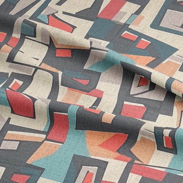 folded-view-of-collage-no-3-designer-upholstery-fabric-showing-angular-shapes-in-teal-terracotta-and-warm-neutrals