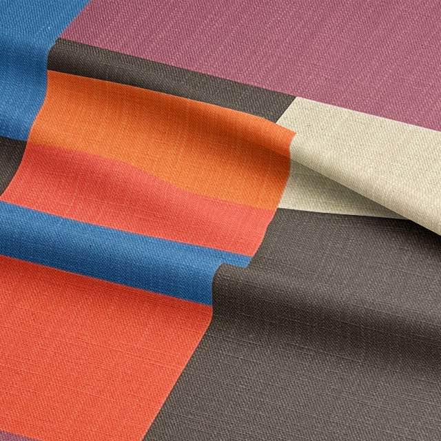 Close-up fabric texture showing the weave and colour contrast of Cubism No.15 upholstery textile