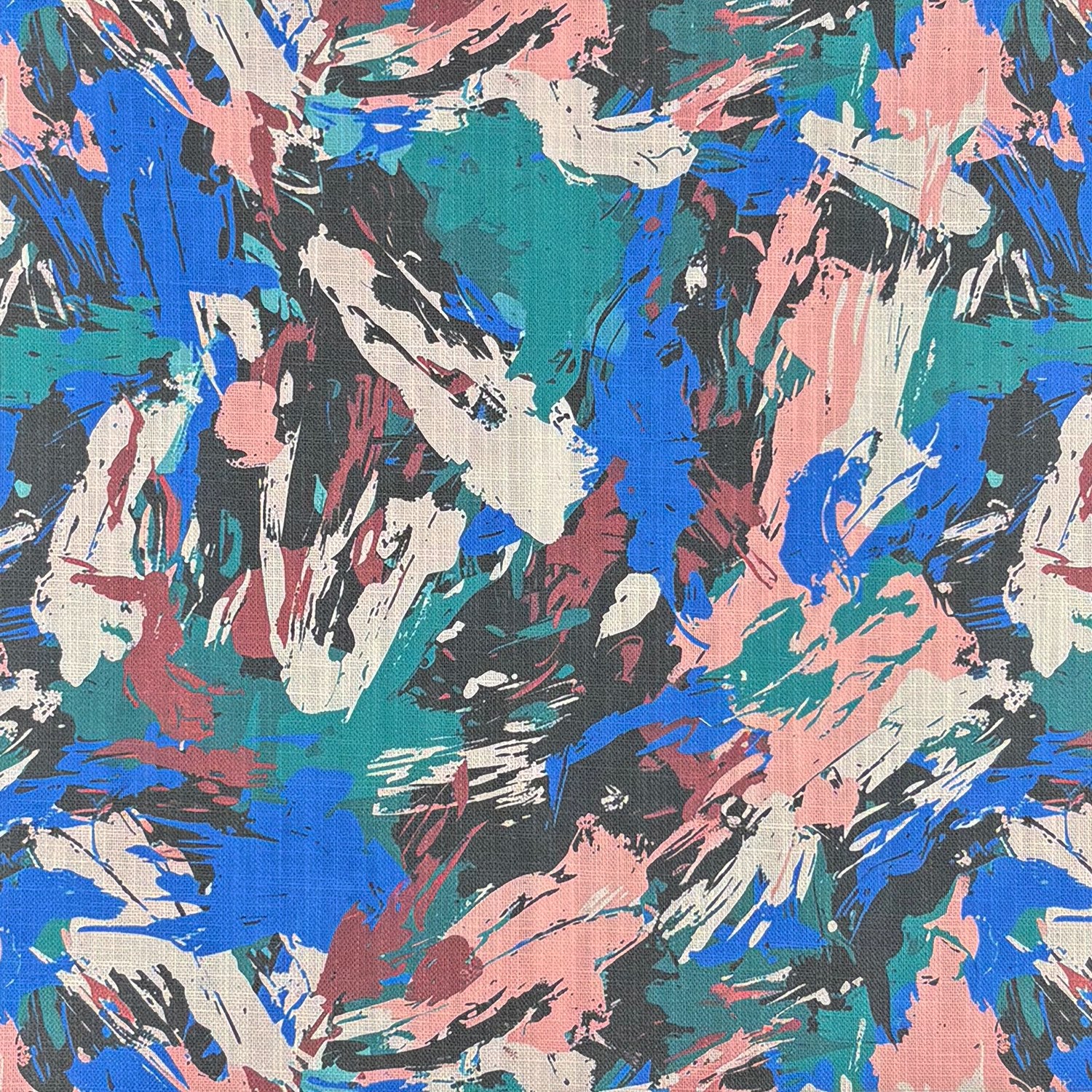 Close-up flat image of Dash No.12 abstract multicoloured upholstery fabric