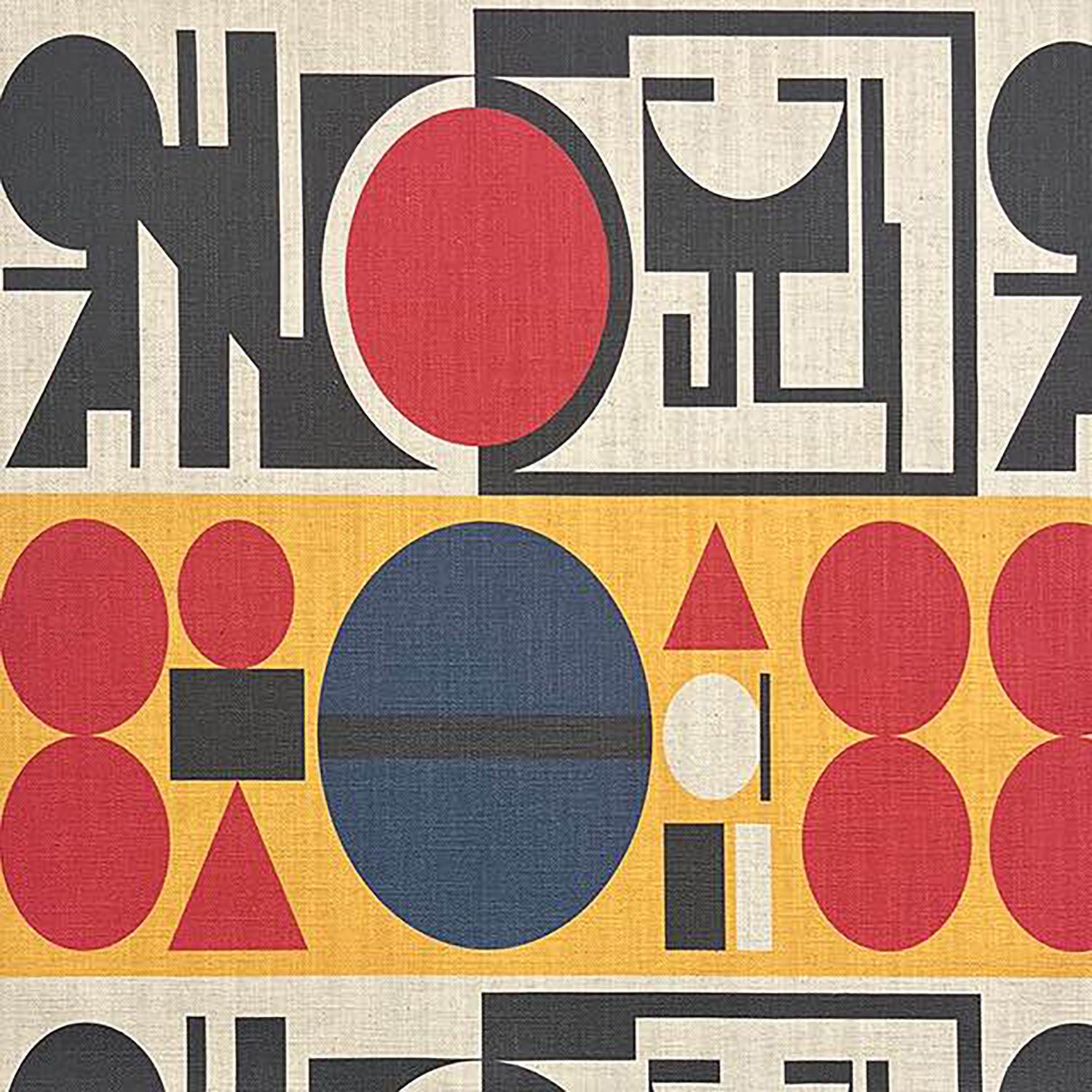 Multicoloured upholstery fabric with bold graphic shapes – Malaga No.9 flat image