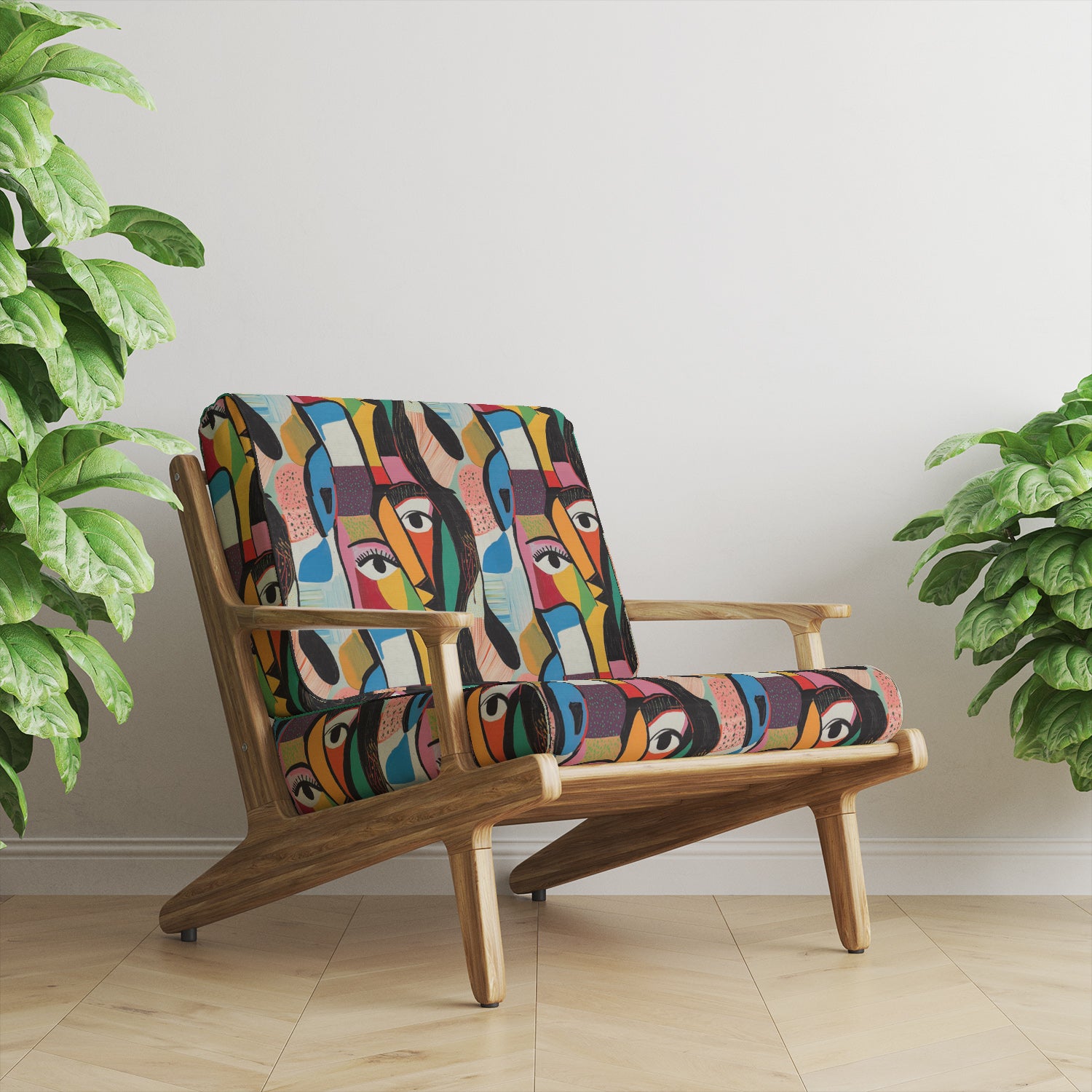 Accent chair upholstered in Mougin No.13, ideal fabric for statement furniture
