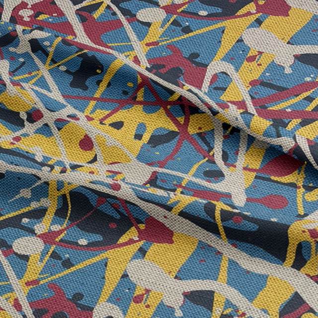 Close-up of Pattern No.1 – artistic statement upholstery fabric