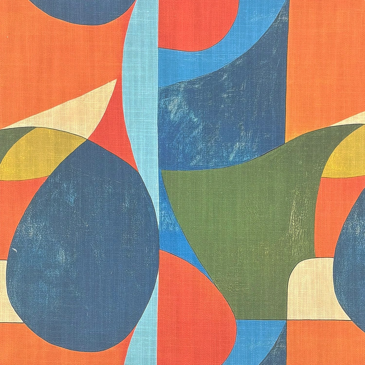 Populist No.11 linen-blend upholstery fabric in abstract Bauhaus design – Saint and Poet