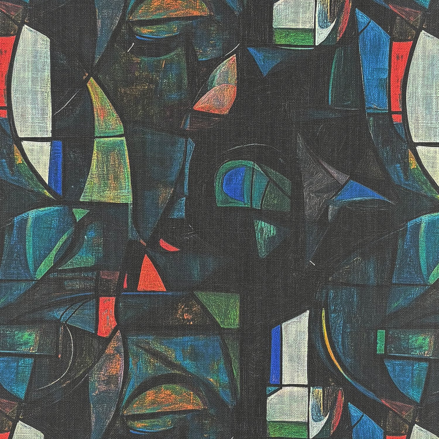 Sculpture No.21 Upholstery Fabric – Flat textile sample with modern abstract design