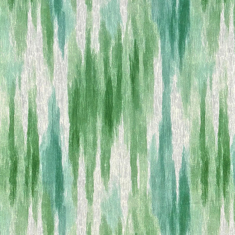 Striped No.25 sage, jade and off-white brushstroke stripe Crib5 printed velvet upholstery fabric by Saint and Poet