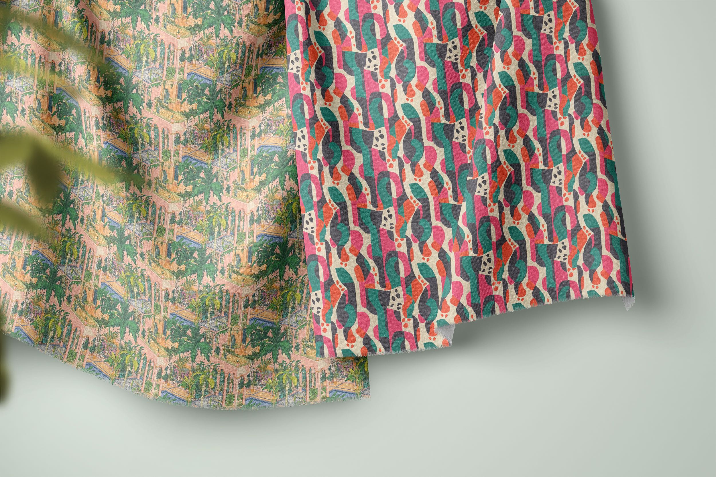 Abstract Curtain Fabrics