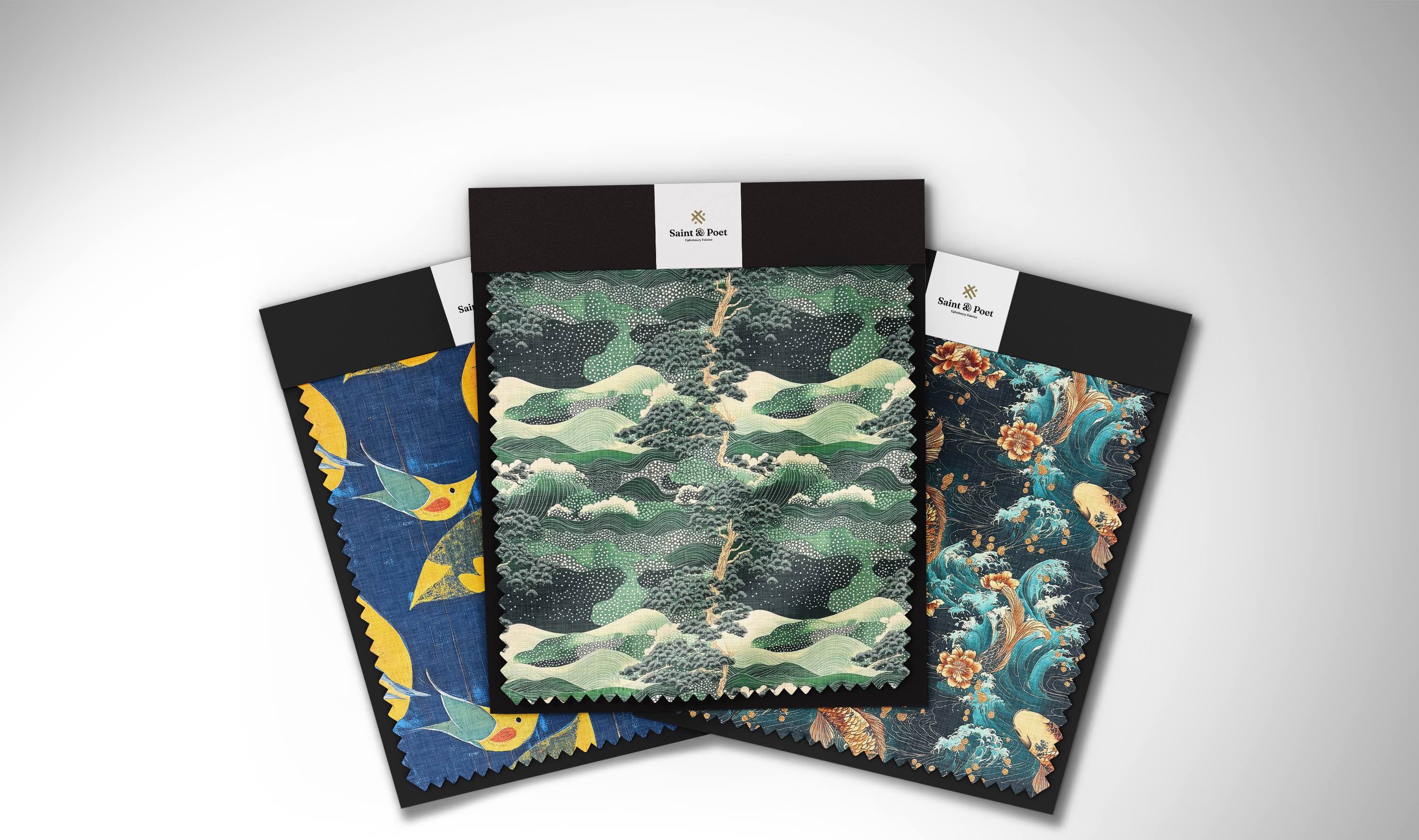 Kintsu Japanese Velvet Upholstery Fabrics