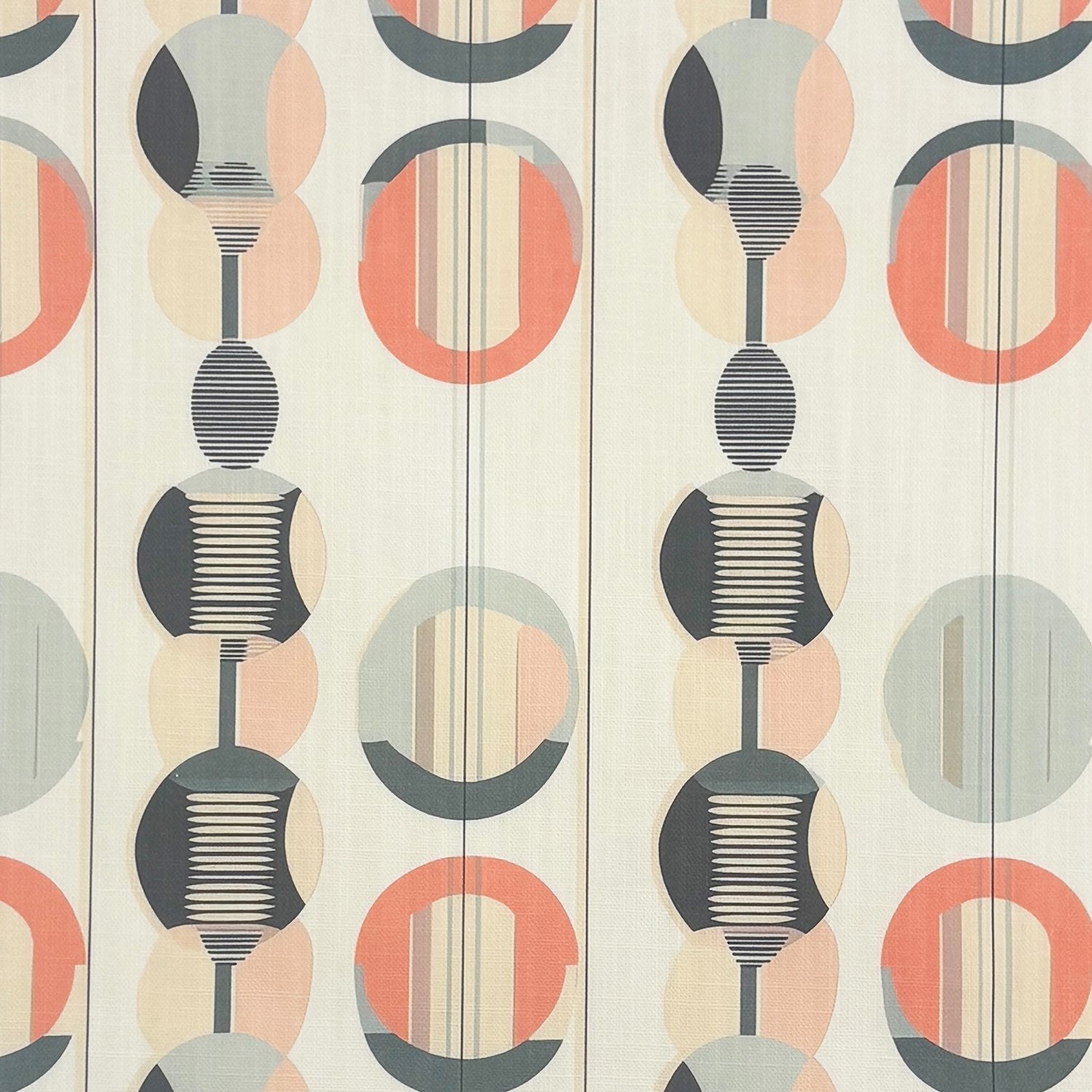 Flat lay of Elements No.3 multicoloured geometric pattern upholstery fabric
