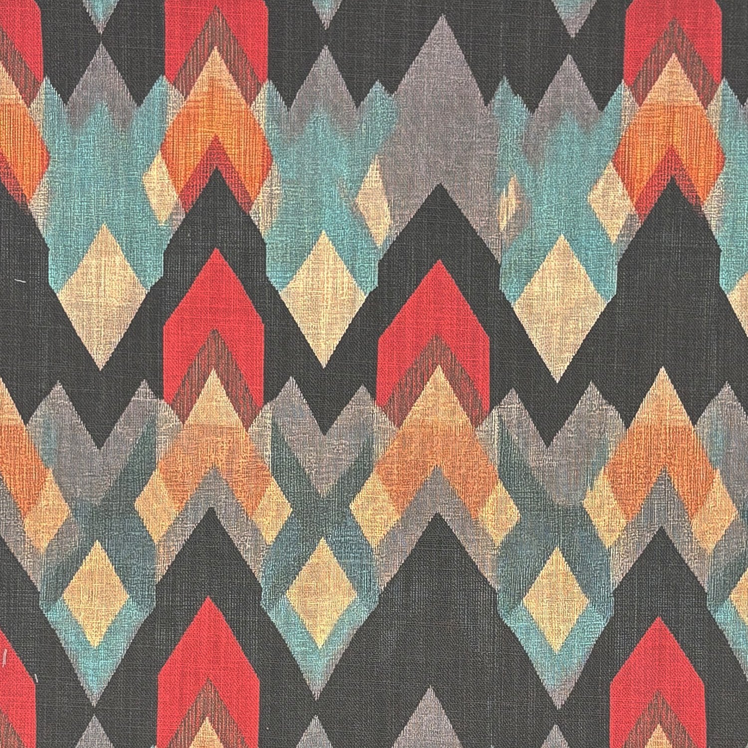 Kilim Upholstery Fabric No.18 – multicoloured geometric upholstery fabric flat image