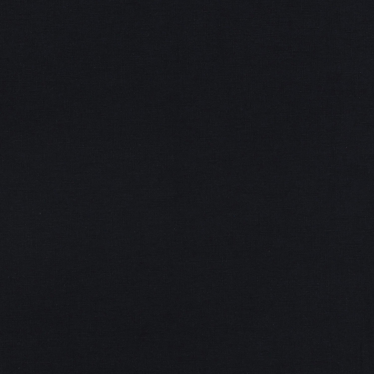 Flat fabric swatch of Palermo No.19 Jet – plain black linen blend upholstery fabric
