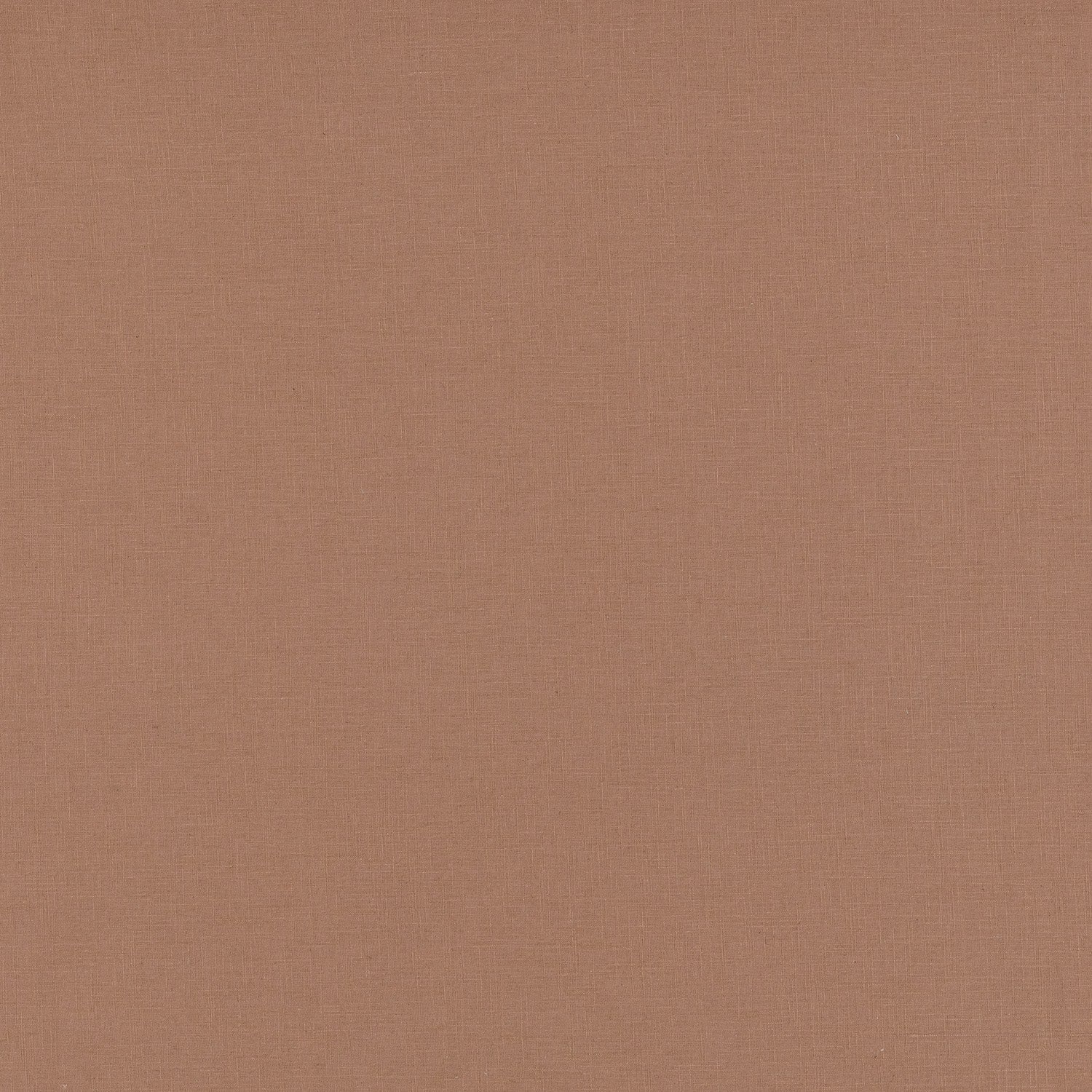 Flat fabric image showing Palermo No.21 Plain Weave Upholstery Fabric in Latte – plain terracotta brown upholstery fabric with a woven linen blend texture.