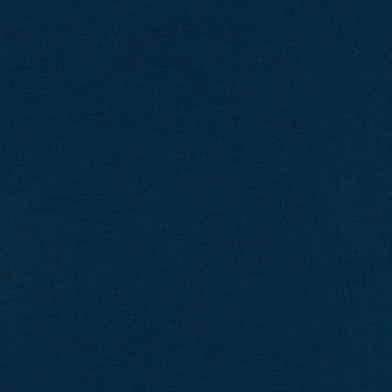 Flat fabric image of Palermo True Blue plain weave upholstery fabric with a deep blue linen texture