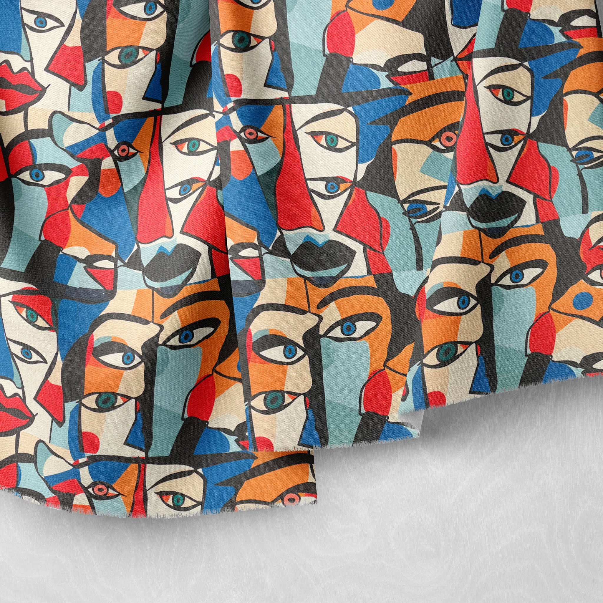 Luxury fabric Sculpture No.7 in ruffled folds, featuring artistic abstract patterns, perfect for premium furniture.