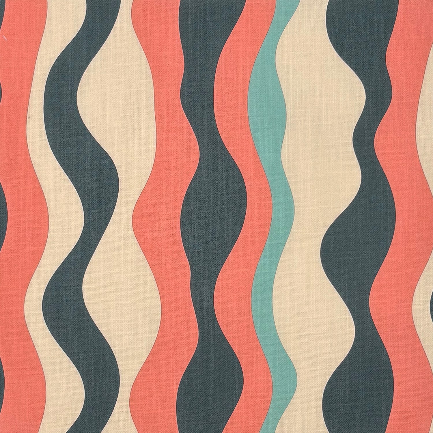Striped No.15 flat fabric sample – multicoloured striped upholstery fabric